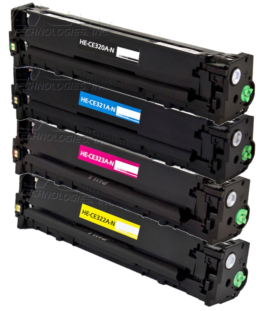 Compatible Toner Cartridge Replacement for HP 128A CE320A CE321A CE322A CE323A - 4Pack