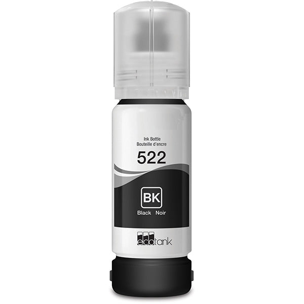 Black Ink Bottle compatible with Epson EcoTank T522120-S (Epson 522 T522)
