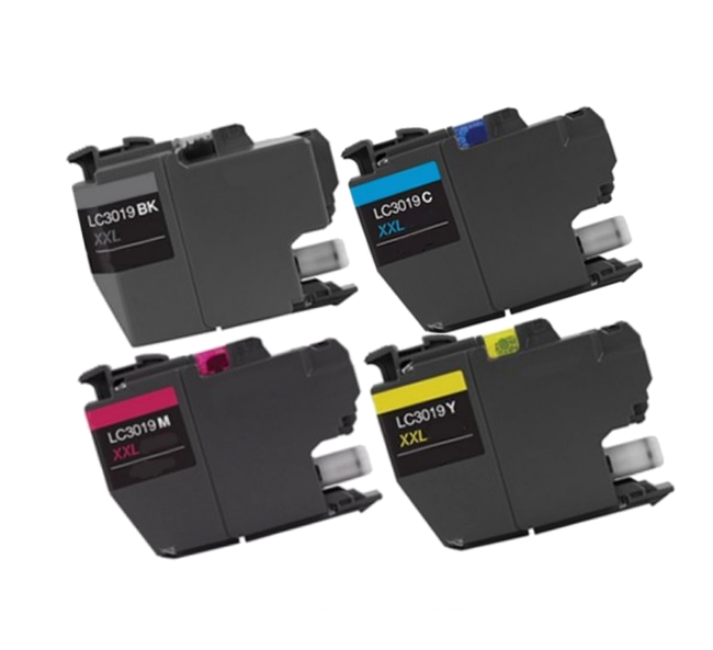 Brother LC3019 Ink Cartridge (1 Black and 1 of each Color C/M/Y) Compatible Combo Set