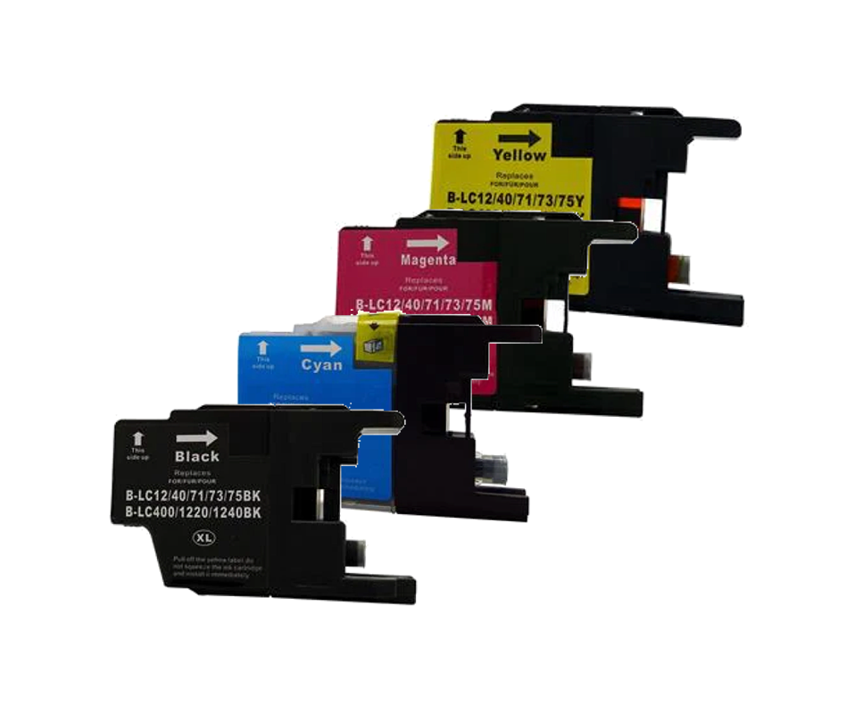 Compatible Brother LC75 - 1 Black and 1 of each Color C/M/Y (4PK)