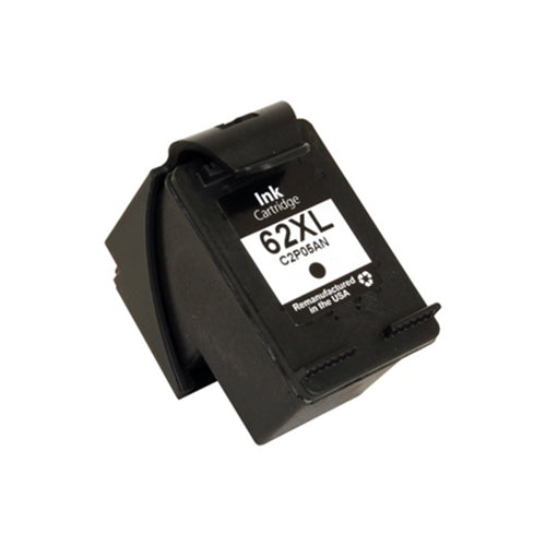 HP 62XL Black Ink Cartridge (HP C2P05AN) Remanufactured HP 62
