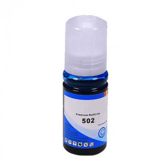 Cyan Ink Bottle compatible with Epson EcoTank T502220-S (Epson 502 T502) 70ml