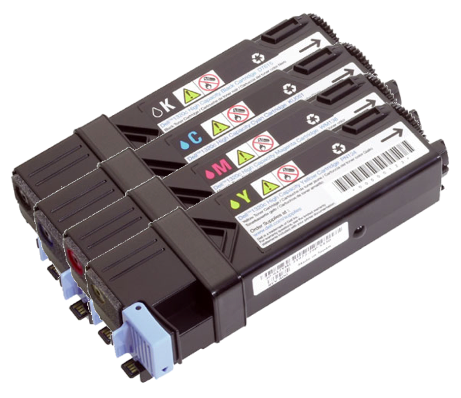 Dell 2130cn 2135cn BK/C/M/Y (4-pack) Toner Cartridge Replacement for Dell 2130cn 2135cn Printer Toner