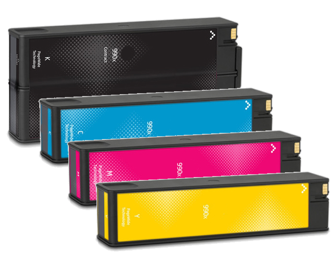 Remanufactured Ink Cartridge for HP 990X BK/C/M/Y Replacement for HP 990X-4PK