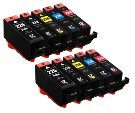 Canon PGI-225 / CLI-226 (2 pcs each of pgi225bk, cli226 bk/c/m/y) Discount Ink Cartridges