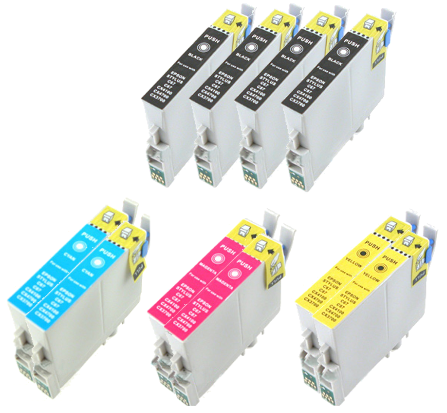 10-Packs T088 Remanufactured Ink Cartridge Replacement for Epson 88 (4x BK, 2x C/M/Y)