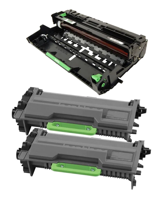 2-Pack Compatible High Yield TN850 Toner Cartridges and 1 Compatible DR820 Drum Unit (Brother TN-850 x 2 / DR-820 x 1)