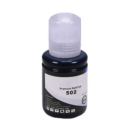 Black Ink Bottle compatible with Epson EcoTank T502120-S (Epson 502 T502) 127ml