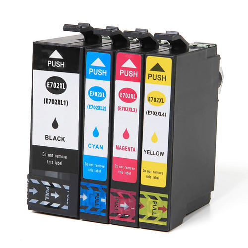 Premium Quality 2 Black, 1 each Cyan, Magenta, Yellow High Yield Ink Cartridges compatible with Epson T702XL-5Pk (Epson 702XL)
