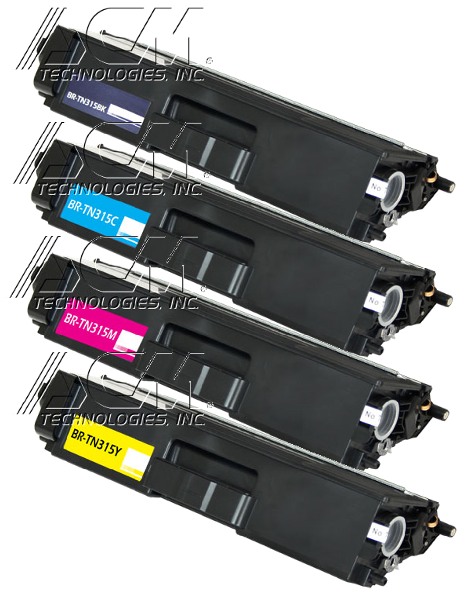 Compatible Toner Cartridge Replacement for Brother TN315 TN310 TN-315 use for Brother HL-4140CW HL-4570CDW HL-4570CDWT MFC-9560CDW MFC-9970CDW Printer Tray (Black Cyan Yellow Magenta, 4 Pack)