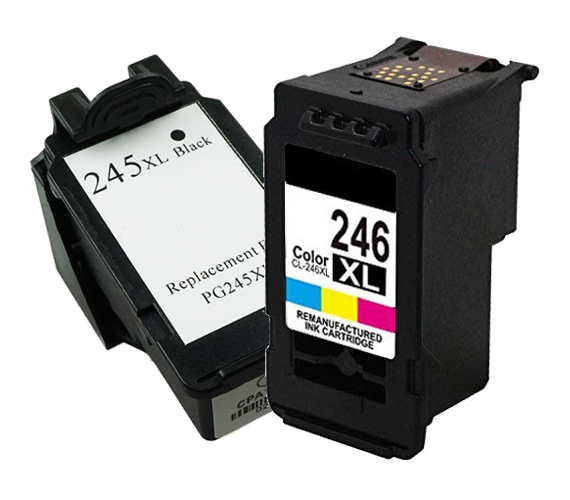 245XL 246XL Ink Cartridge Combo Pack (Black,Color 1 of each) Replacement for Canon PG245XL CL246XL PG243 CL244
