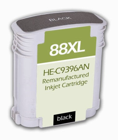 HP 88XL, 88 Black Ink Cartridges (C9396AN, C9385AN) Remanufactured or compatible