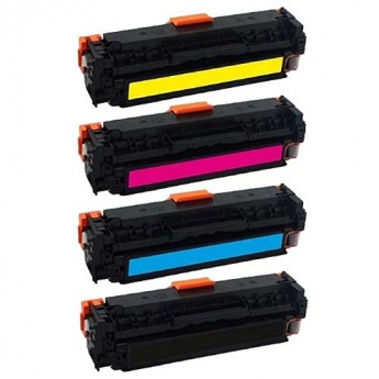 Black, Cyan, Magenta, Yellow High Yield Toner Cartridges compatible with Canon 054HK, 054HC, 054HM, 054Y (Cartridge 054H)