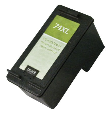 HP 74XL Ink Cartridge (HP CB336WN High Capacity Black) Remanufactured or compatible
