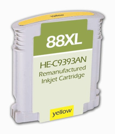 HP 88XL, 88 Yellow Ink Cartridges (C9388AN, C9393AN) Remanufactured or compatible