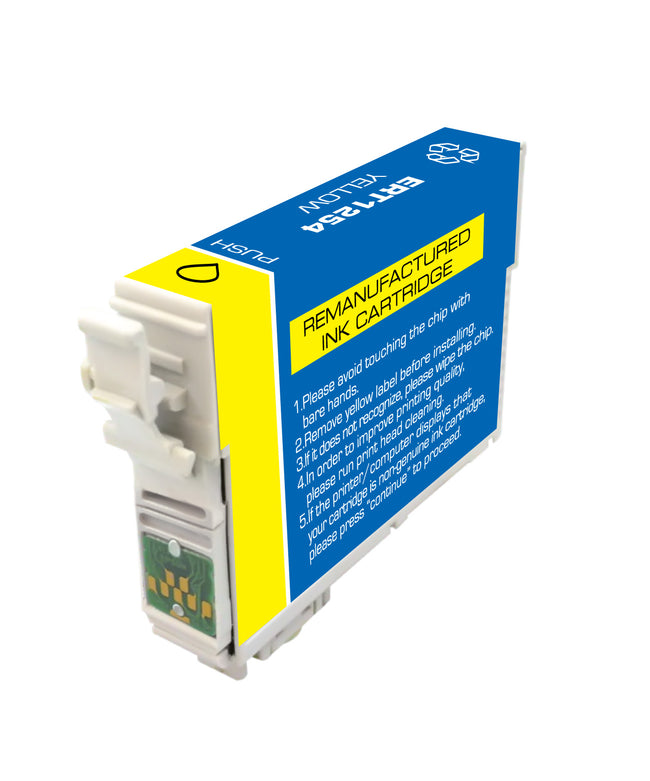 Epson 125 / T1254 Yellow (E-T1254) Discount Ink Cartridges Remanufactured or compatible