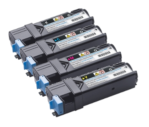 4-Pack Dell Compatible 2150cn Toner Cartridge 2150 2155 High Yield Replacement for Dell 2150 2150CDN 2150CN 2155 2155CDN 2155CN Laser Printers
