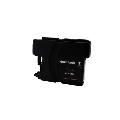 Brother LC65 Black ink cartridge (LC65HYBK) Remanufactured or compatible