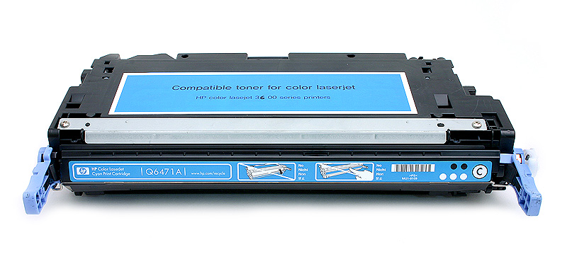 Cyan Toner Cartridge compatible with the HP (CRG-117C, HP 502A) Q6471A, 2577B001AA