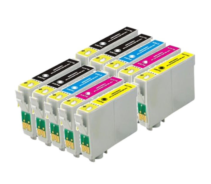 10-Packs T069 Remanufactured Ink Cartridge Replacement for Epson 69 (4x BK, 2x C/M/Y)