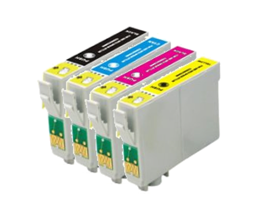 4-Packs T069 Remanufactured Ink Cartridge Replacement for Epson 69 (1x BK/C/M/Y)
