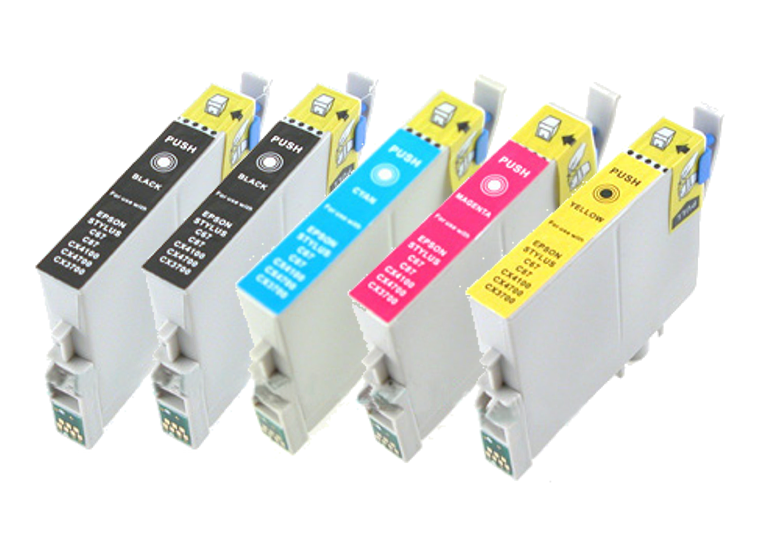 5-Packs T088 Remanufactured Ink Cartridge Replacement for Epson 88 (2x BK, 1x C/M/Y)