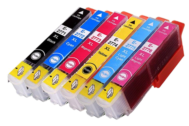 Remanufactured Ink Cartridge Replacement for Epson 277XL 277 T277XL (1 Black, 1 Cyan, 1 Magenta, 1 Yellow,1 Light Cyan,1 Light Magenta) 6-Pack
