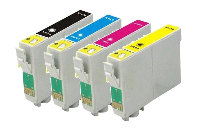 1 each High Yield Black, Cyan, Magenta, Yellow Ink Cartridges compatible with Epson T822XL0-4Pk (Epson 822XL)