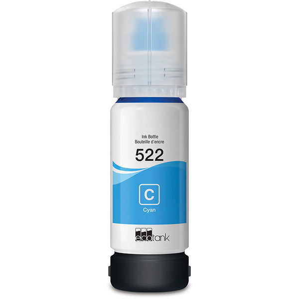 Cyan Ink Bottle compatible with Epson EcoTank T522220-S (Epson 522 T522)