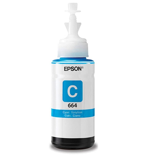 Ecotank Cyan Ink Bottle compatible with the Epson (Epson 664) T664220 Remanufactured or compatible