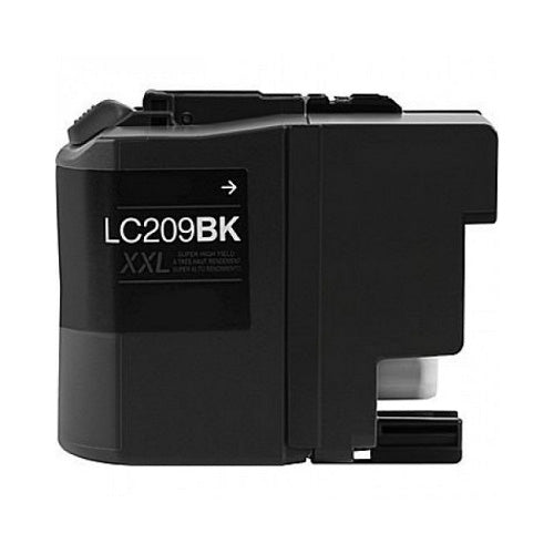 Brother LC209 Super High Yield Black Ink Cartridge Remanufactured or compatible