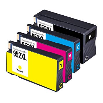 Compatible HP 952XL High Yield Ink Cartridge Combo Set (1 of each BK/C/M/Y) 4-pack