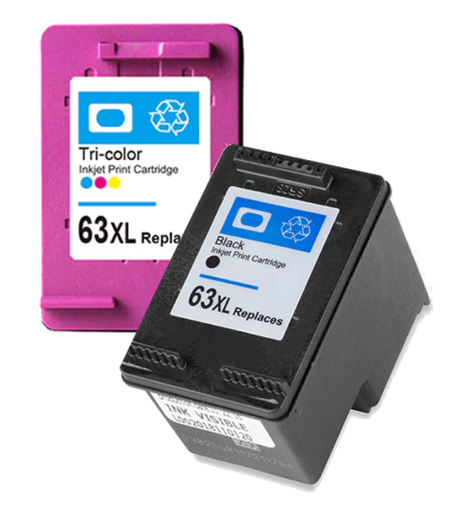 Remanufactured HP 63XL Combo Pack 1 Black and 1 Color (HP F6U64AN F6U63AN Combo Pack)